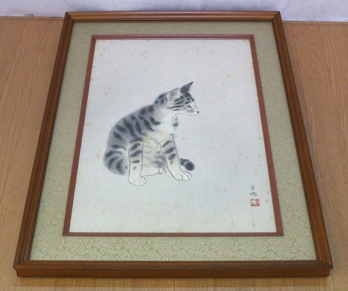 [to pair ] Yamaguchi .. cat frame picture animal picture animal Japanese picture CA192CHH07