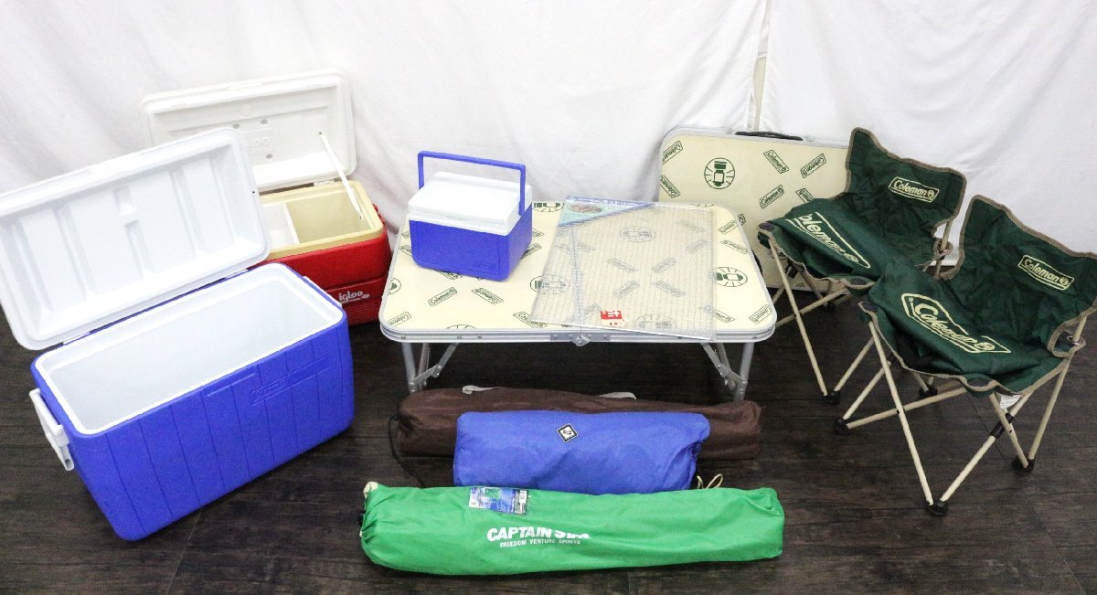 [ line .] camp supplies . summarize Coleman Coleman compact chair Ⅱ Captain Stag tent table etc. *4 mouth shipping * AC000ABH43
