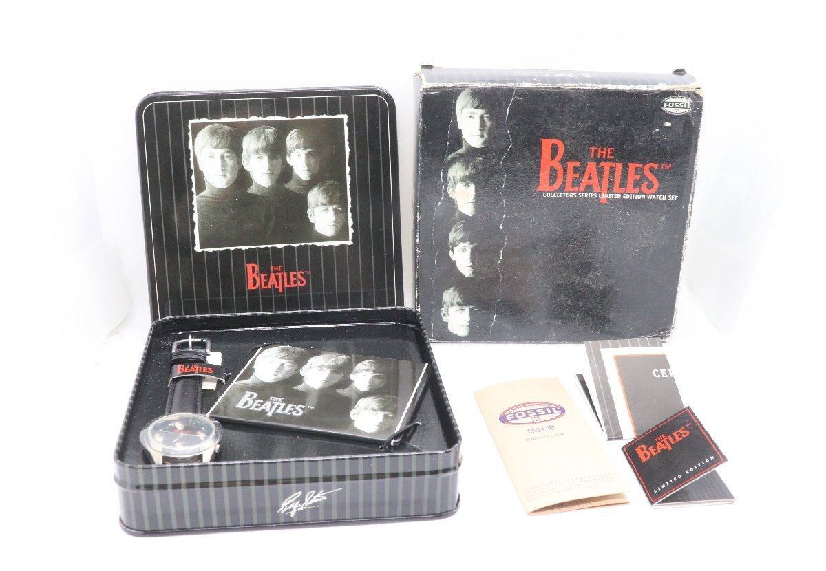 [to pair ] new goods unused FOSSIL Beatles wristwatch LI-1439 limited goods THE BEATLES Fossil CA195CAA69