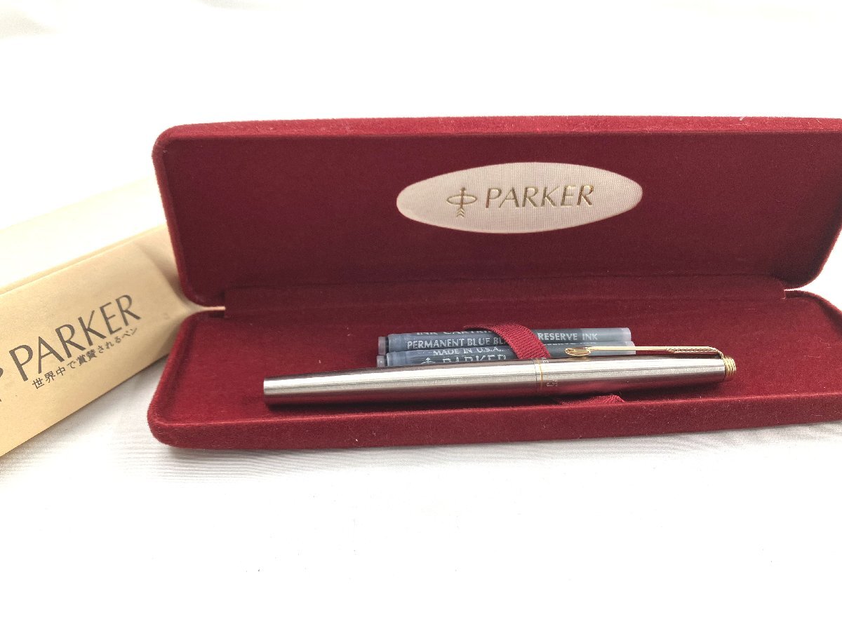 【ト萬】RD420RNX48 PARKER パーカー 万年筆 Made in USA アメリカ製 ペン先 14K 文具 筆記用具 外箱ありの画像1