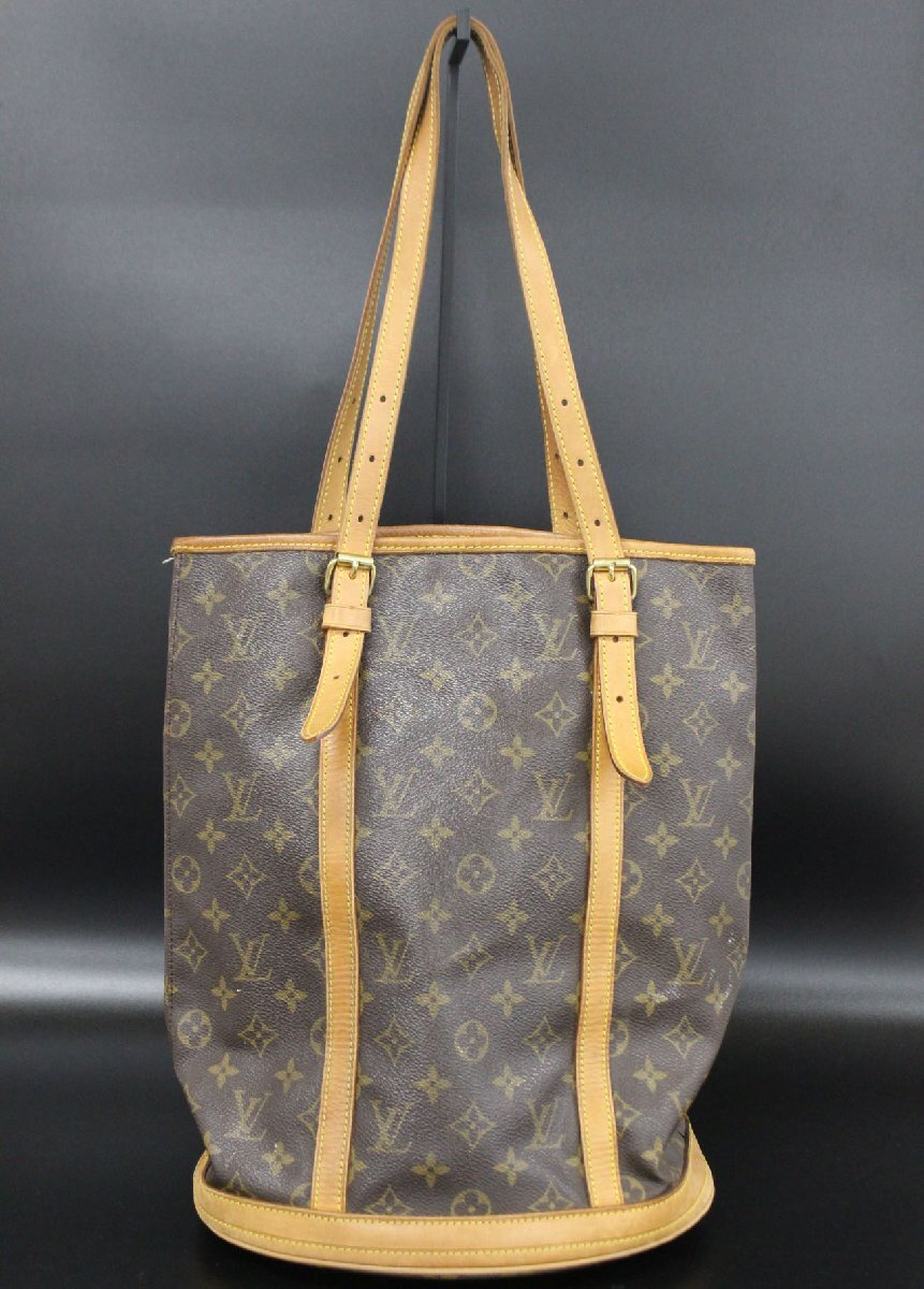 【行董】Louis Vuitton ルイヴィトン モノグラム バケットGM ショルダーバッグ トートバッグ 現状品 AC724ABC57_画像1