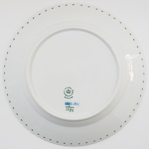 中古【ROYAL COPENHAGEN ロイヤルコペンハーゲン】ブルーフルーテッド フルレース プレート19cm お皿 デンマーク 定価37400円_画像6