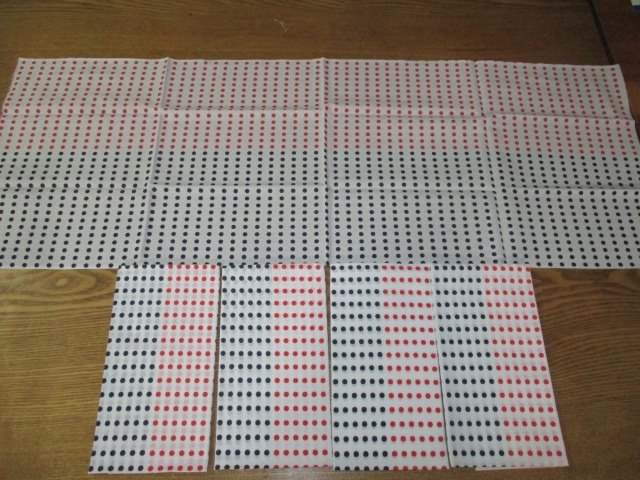 Z4522 free shipping (90x34 unused goods 5 pieces set ) legume aperture stop Japan hand ... white navy blue . polka dot cotton festival 