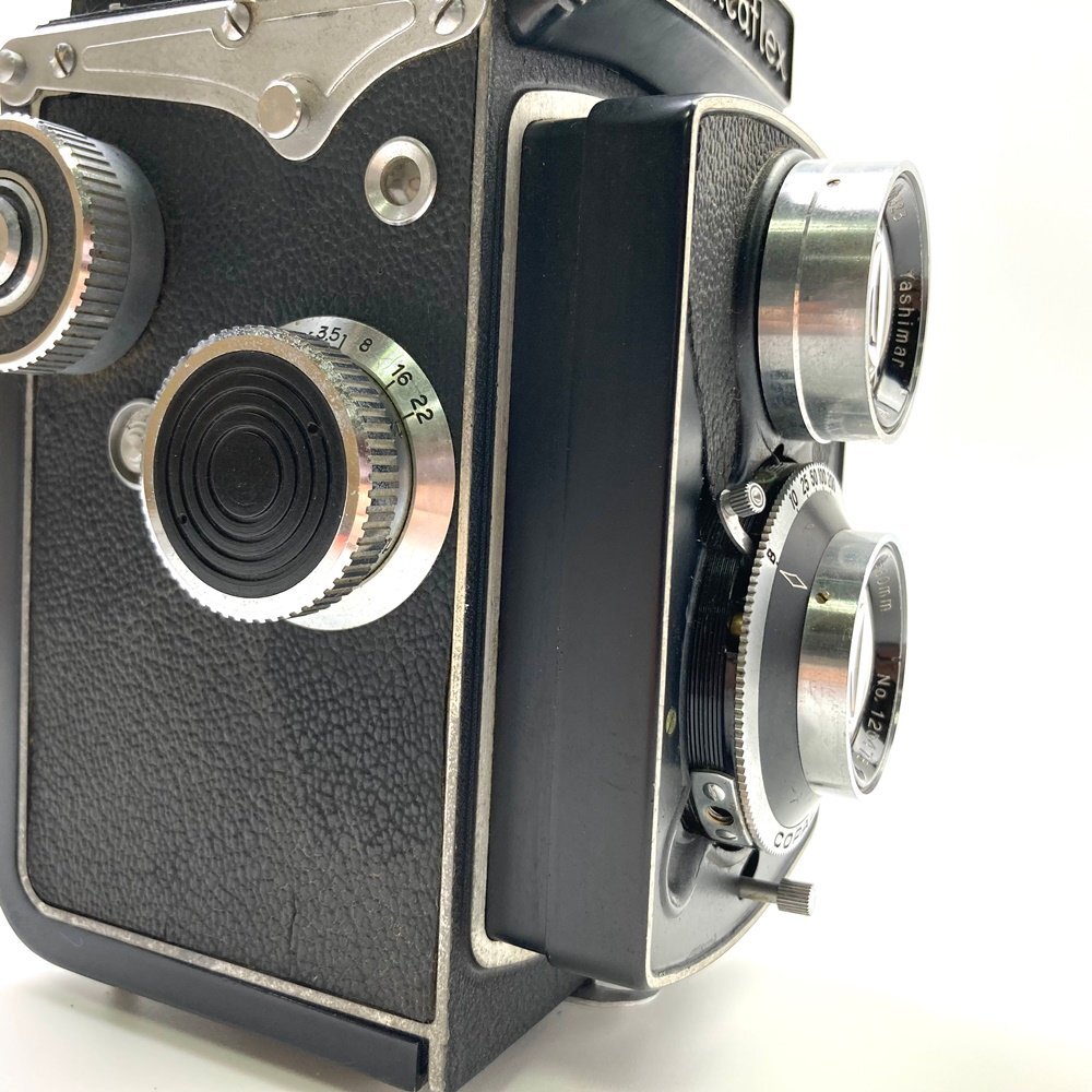 rm) ヤシカ yashicaflex ヤシカフレックス A型 F3.5 二眼レフ フィルムカメラ F3.5 80mm ※中古 経年保管品 現状渡し シャッター切れました_画像4