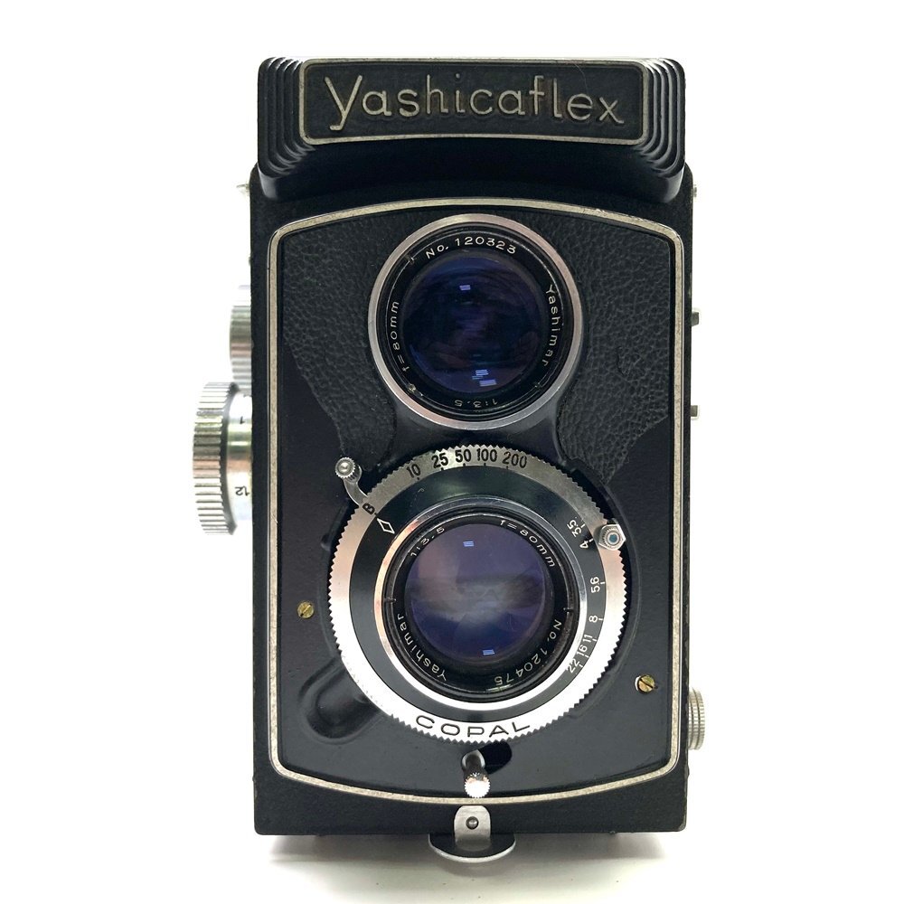 rm) ヤシカ yashicaflex ヤシカフレックス A型 F3.5 二眼レフ フィルムカメラ F3.5 80mm ※中古 経年保管品 現状渡し シャッター切れました_画像2