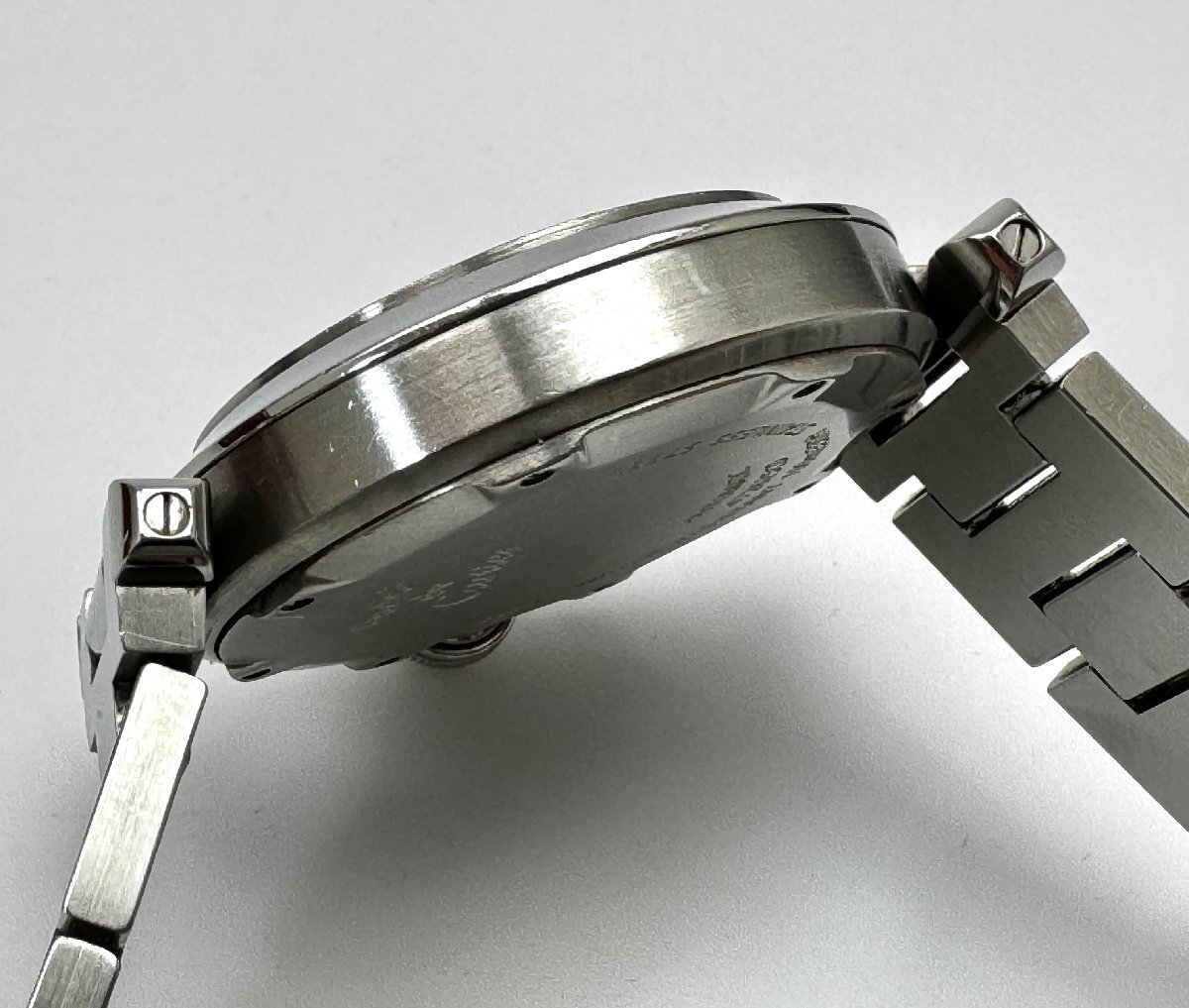 A)Cartier カルティエ パシャC 2324 100m/330ft AUTOMATIC デイト 腕時計 自動巻 動作品 箱・冊子付 中古の画像6