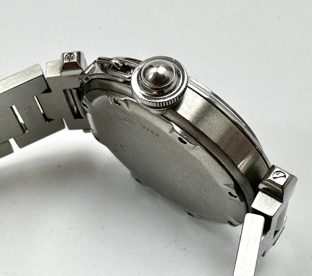 A)Cartier カルティエ パシャC 2324 100m/330ft AUTOMATIC デイト 腕時計 自動巻 動作品 箱・冊子付 中古の画像5