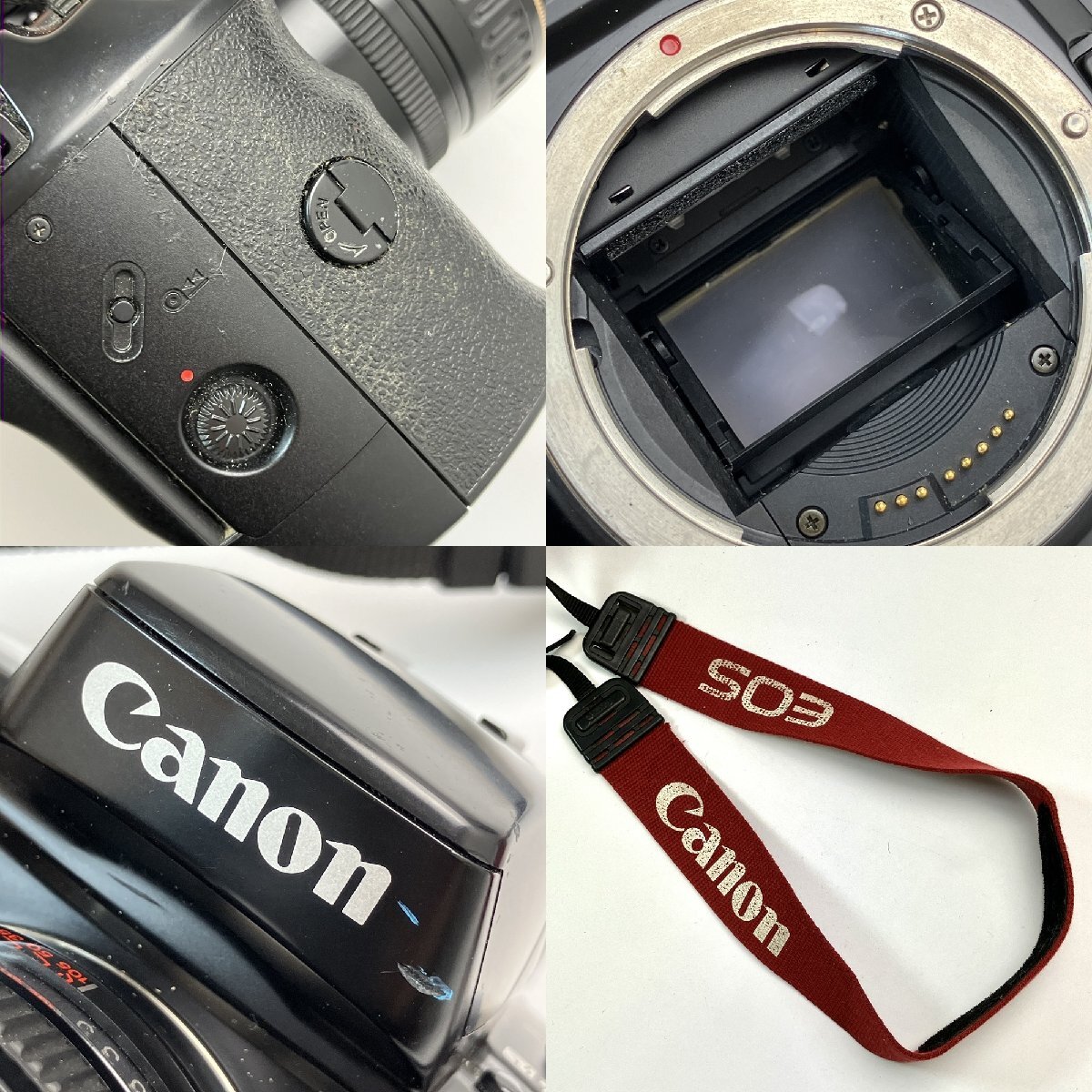 A) 【ジャンク扱い】 Canon キャノン EOS 5 フィルム 一眼レフ カメラ ZOOM LENS EF 28-105mm 1:3.5-4.5 レンズ付属 中古 USED 現状渡し_画像5