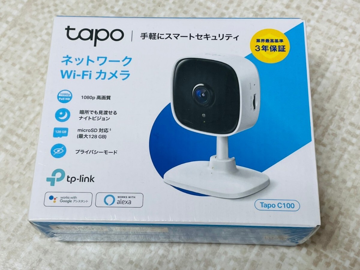 新品　Tapo　C100　ネットワーク　Wi-Fi　カメラ　TP-Link　動体検知　1080p　ナイトビジョン　4227_画像1