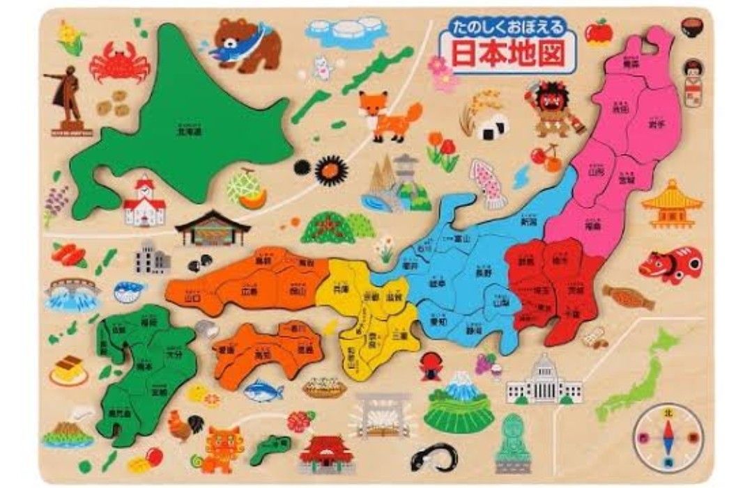 木製 パズル 日本地図