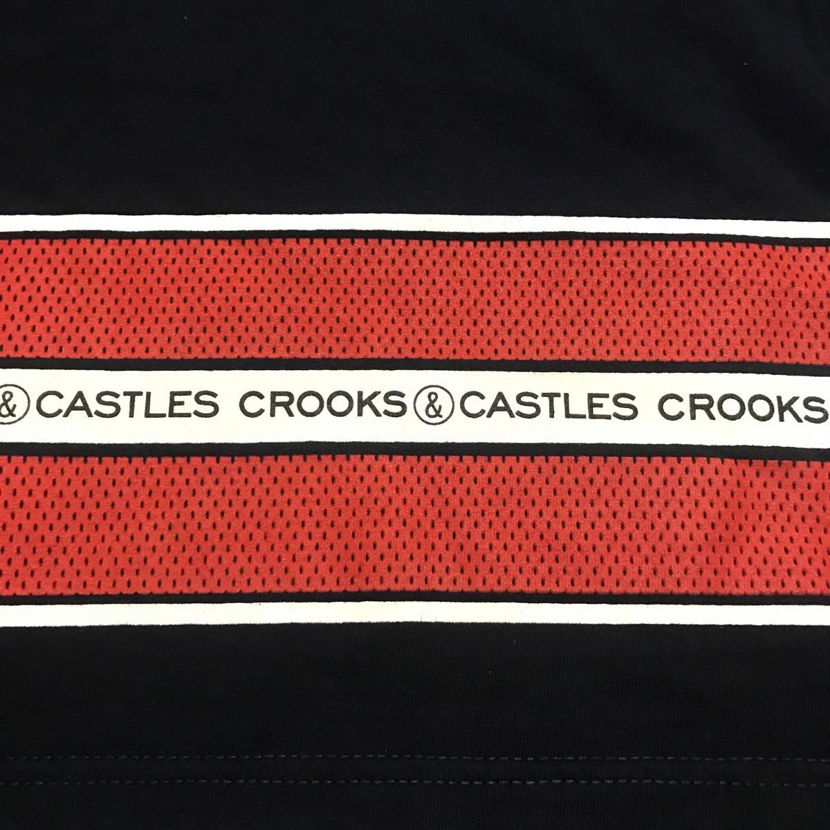 CROOKS&CASTLES  ロンT Mサイズ ゲームシャツ 黒 プリント クルックリン hiphop