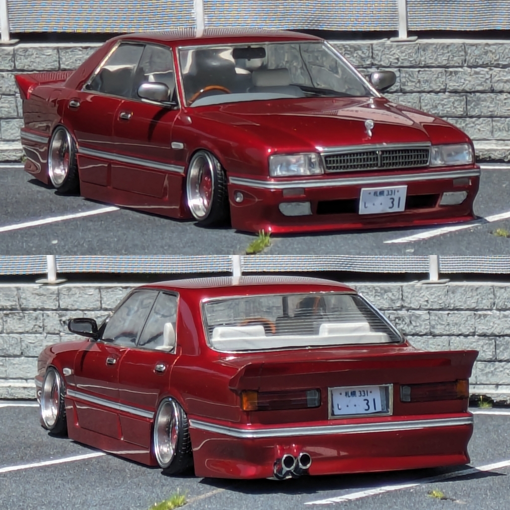  Aoshima made *1/24*Y31* Cima * insurance *INSURANCE* full kit * at that time specification *VIP*VIPCAR* final product!