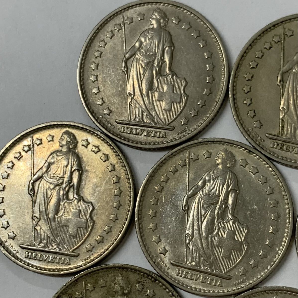 1円出品 スイス 1フラン まとめ 1968 1969 1970 現状品 o4_画像2