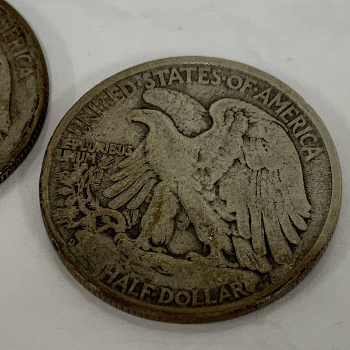 アメリカ リバティコイン ウォーキングリバティ ハーフダラー 銀貨 1943.1945 現状品 カ4の画像2