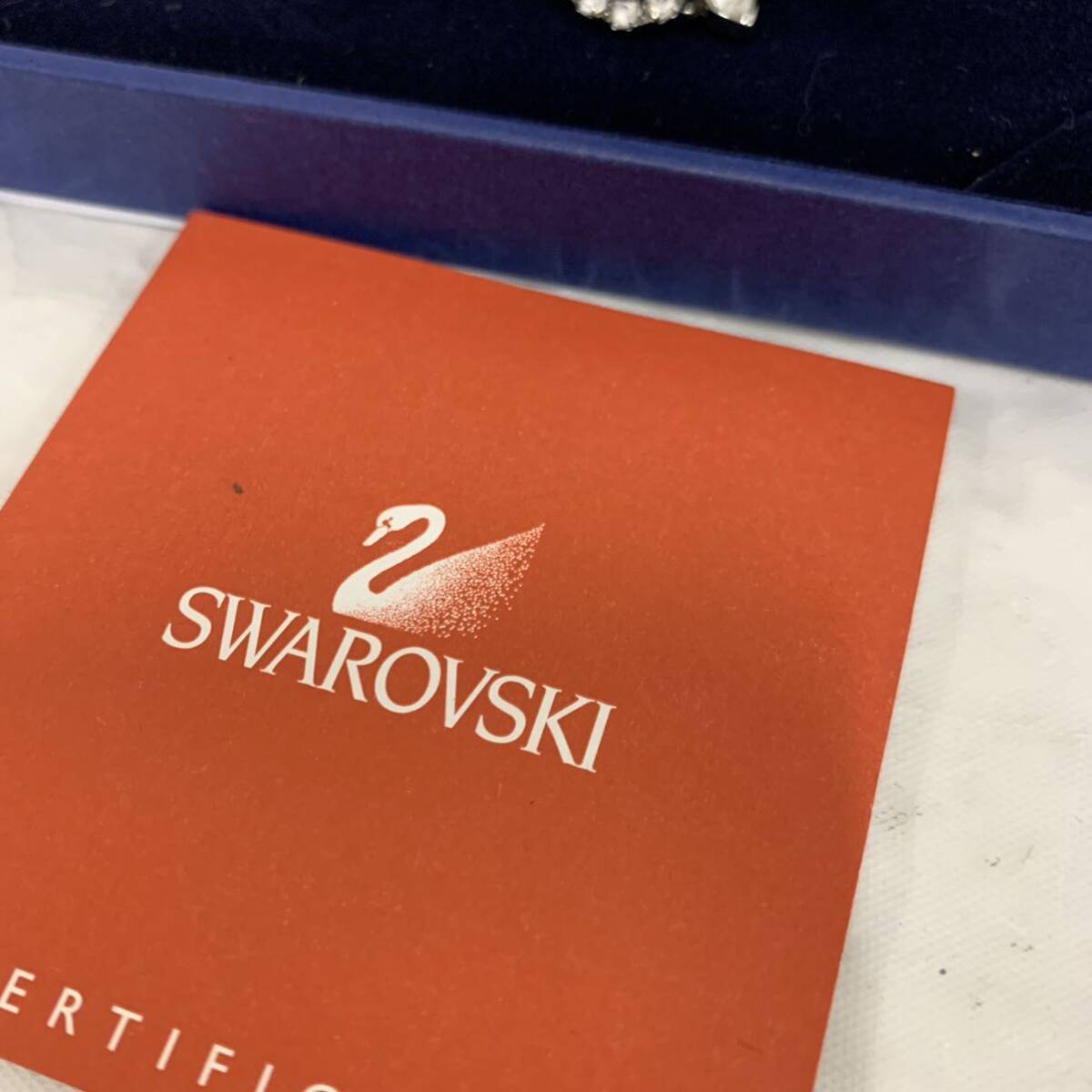 アクセサリー ネックレス SWAROVSKI スワロフスキー バタフライ 蝶 ラインストーン ネックレス アクセサリー 箱有り カ4_画像3