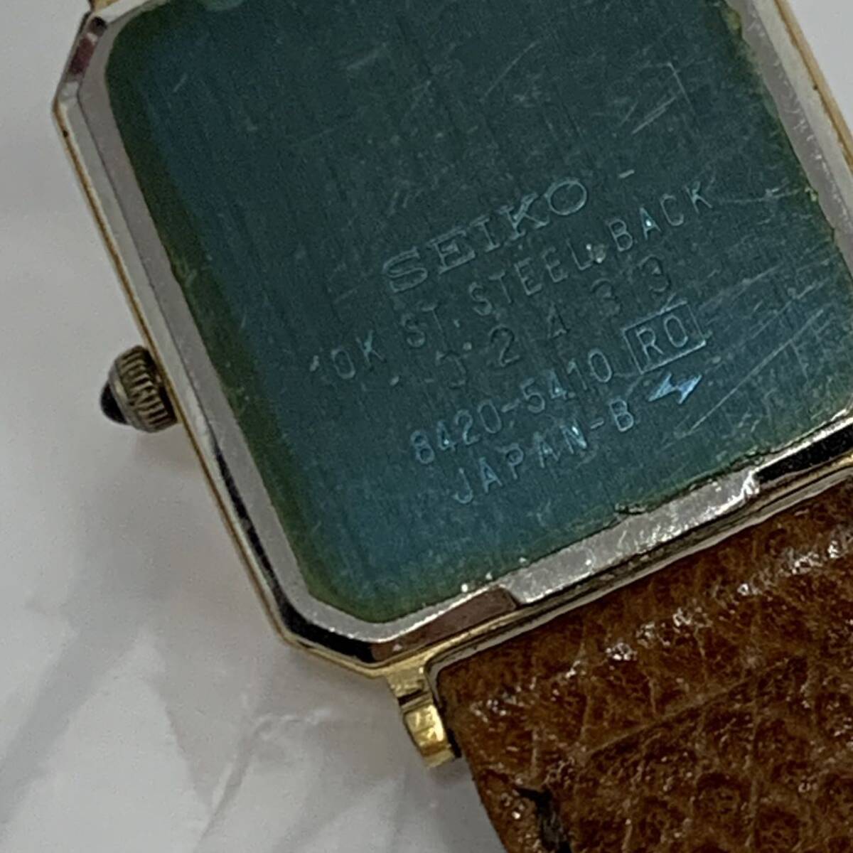  работоспособность не проверялась Seiko SEIKO Exceline EXCELINE кварц 2 стрелки 8420-5410 наручные часы текущее состояние товар ka4