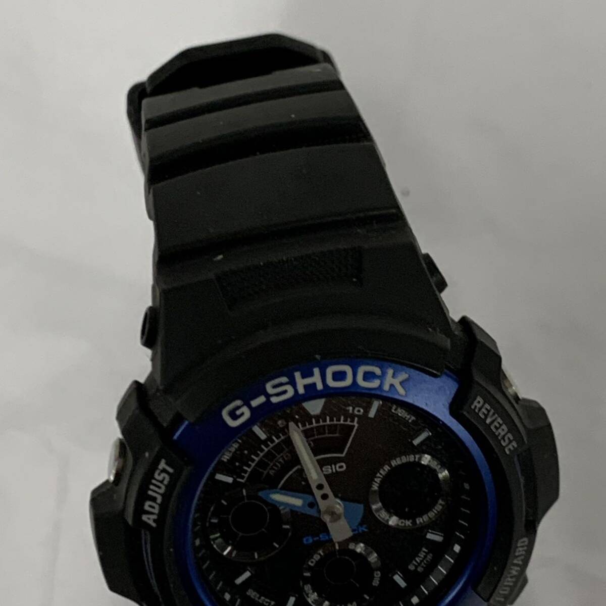 動作未確認 G-SHOCK カシオ CASIO ジーショック ブラック系 腕時計 4778 AW-591 ブラック×ブルー 系 現状品 カ15_画像2