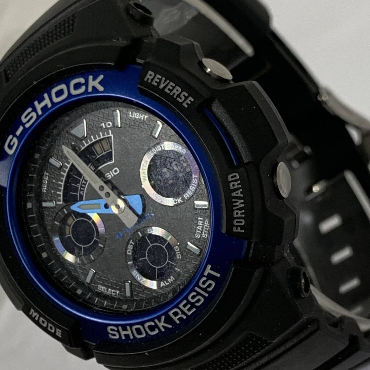 動作未確認 G-SHOCK カシオ CASIO ジーショック ブラック系 腕時計 4778 AW-591 ブラック×ブルー 系 現状品 カ15_画像7