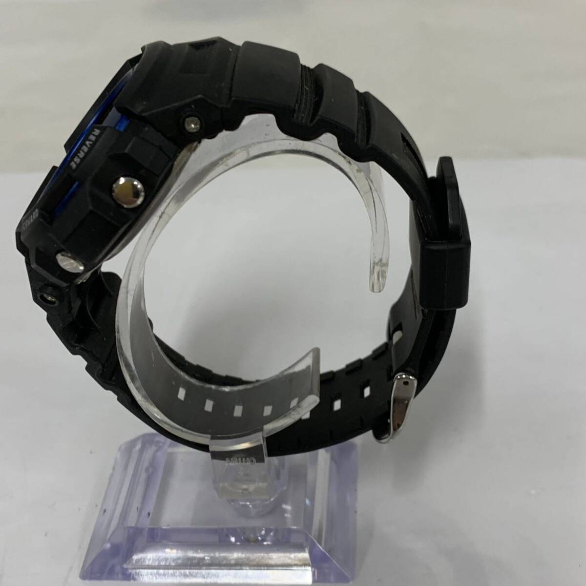 動作未確認 G-SHOCK カシオ CASIO ジーショック ブラック系 腕時計 4778 AW-591 ブラック×ブルー 系 現状品 カ15_画像5