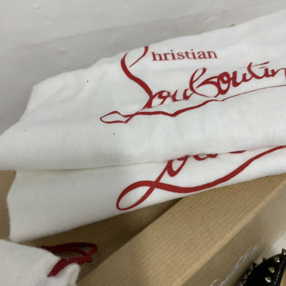 未使用 Christian Louboutin クリスチャンルブタン ブラック スリッポン 箱あり 現状品 41サイズ シューズ靴 カ15_画像3