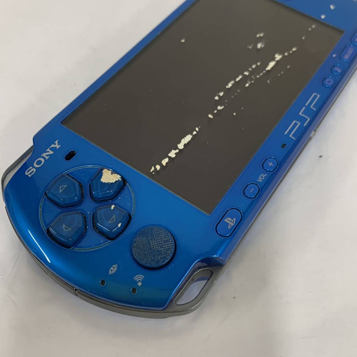 訳ありPSP ソニー ブルー 系 SONY プレイステーションポータブル PSP3000 ゲーム機 カ15_画像8