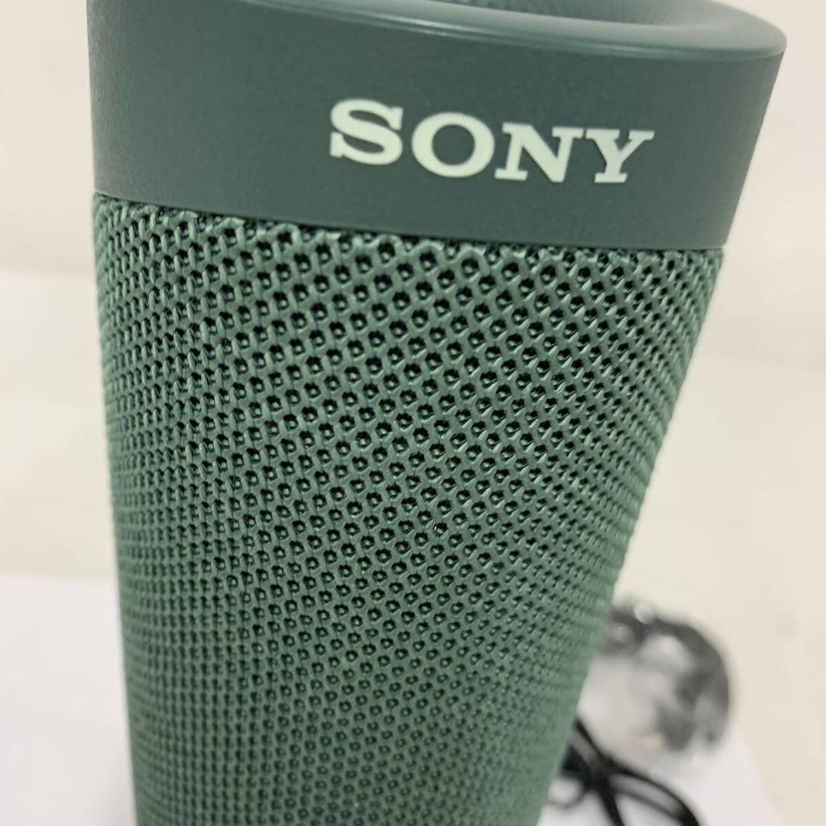 ジャンク SONY SRS-XB23 G ワイヤレスポータブルスピーカー Bluetooth対応 グリーンカラー系 現状品 カ4_画像3