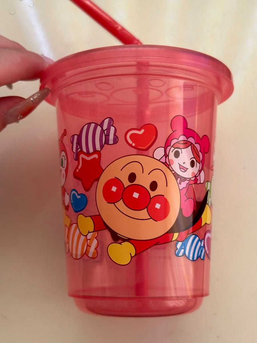 アンパンマン　ストローカップ　未使用　幼児・子供用