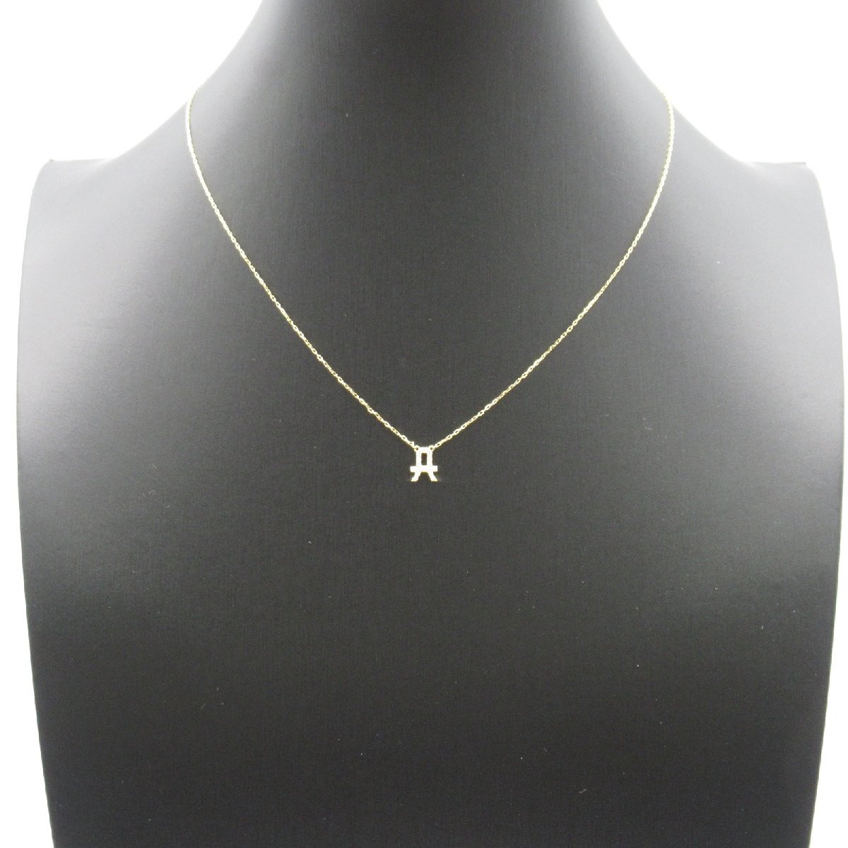  Ahkah diamond necklace brand off AHKAH K18( yellow gold ) necklace K18YG used lady's 