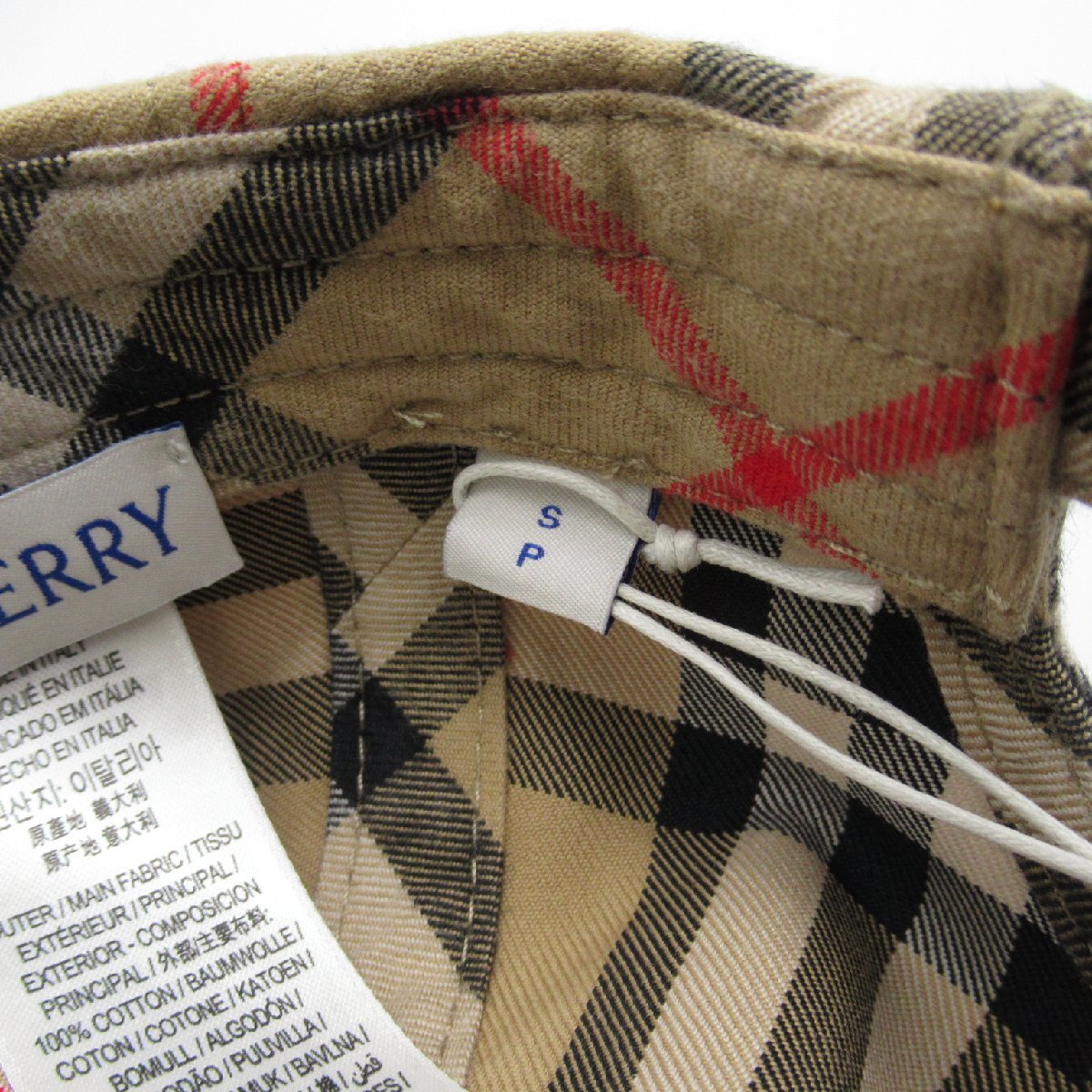 バーバリー ブランドオフ BURBERRY コットン キャップ コットン メンズ レディース_画像5