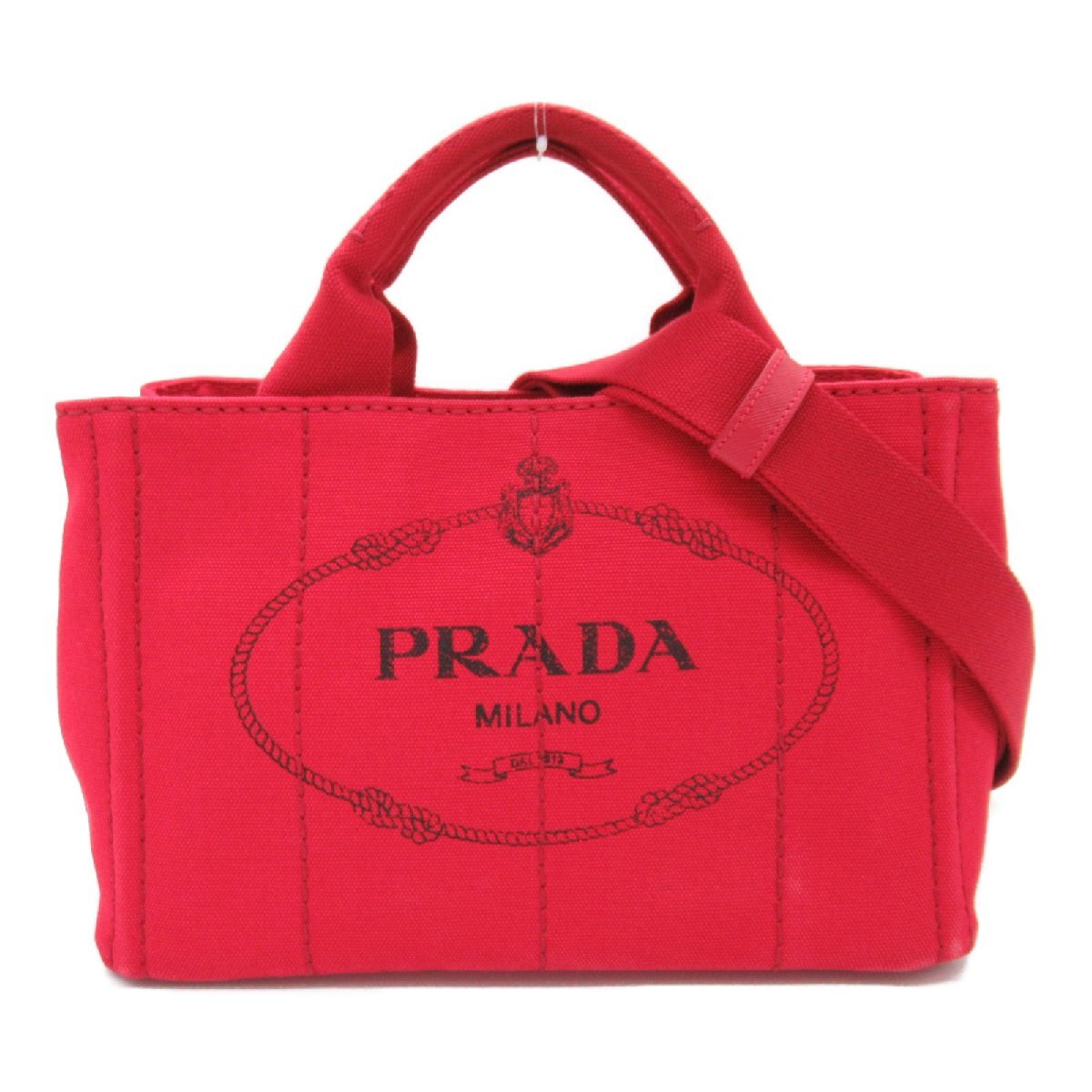 プラダ 2way カナパトート バッグ ブランドオフ PRADA キャンバス トートバッグ キャンバス 中古 レディース_画像1