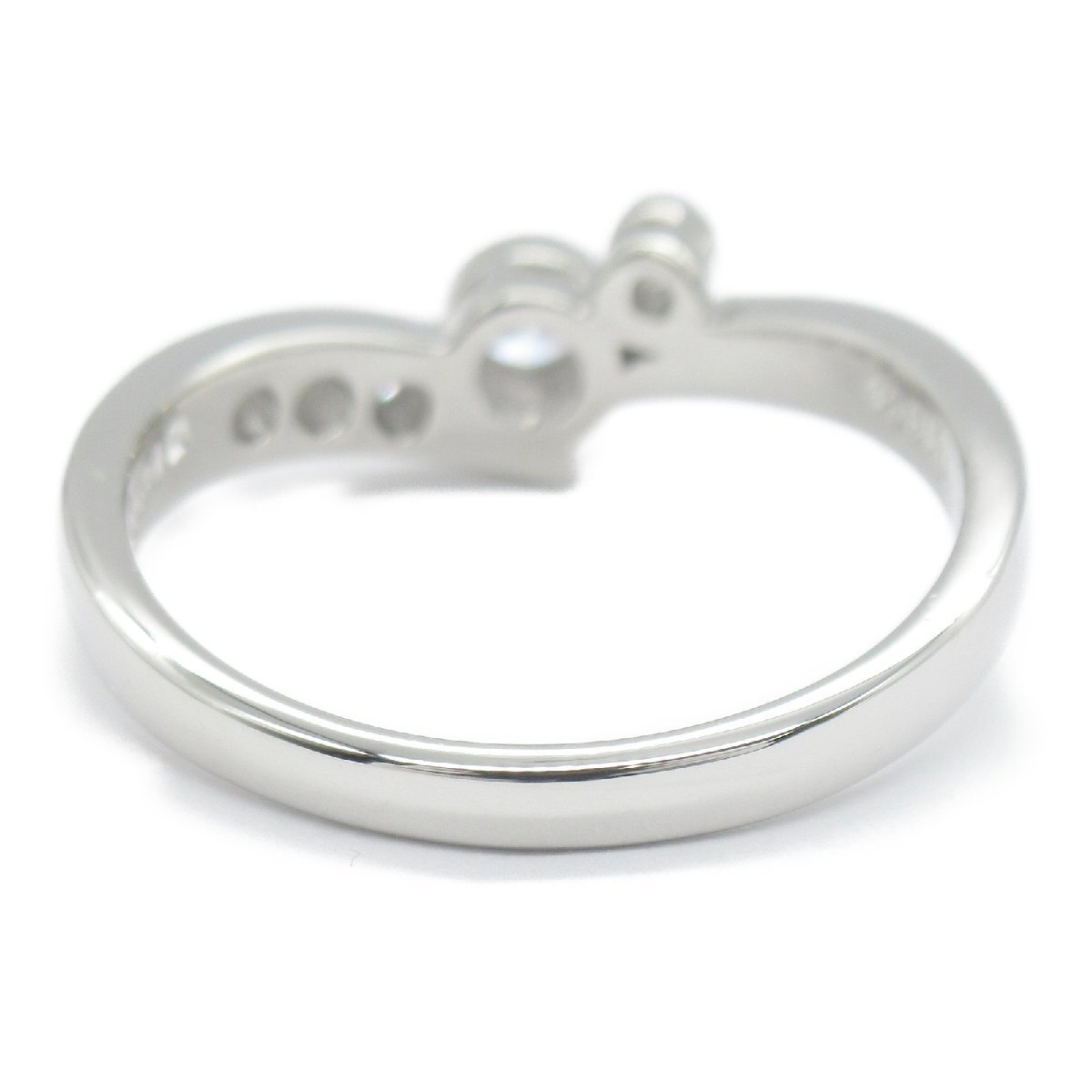  Mikimoto бриллиантовое кольцо бренд off MIKIMOTO Pt900 платина кольцо * кольцо PT900 б/у женский 