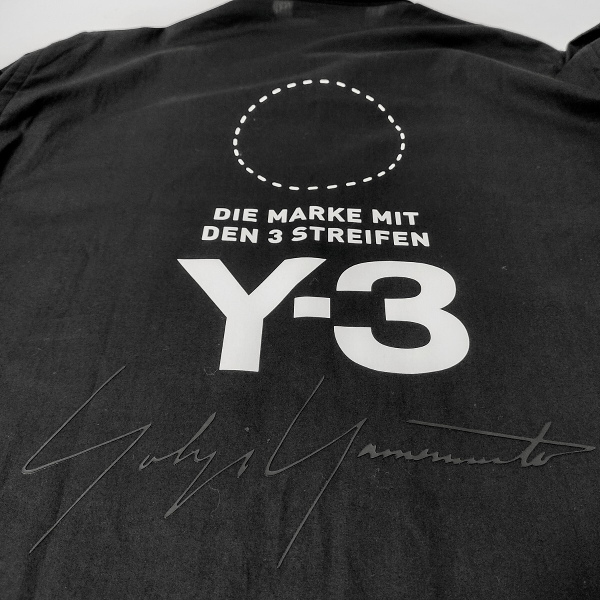 [ popular design ]Y-3wa chair Lee * back Logo attaching long shirt BLACK black black XS(L corresponding ) beautiful goods long height double Logo Yohji Yamamoto