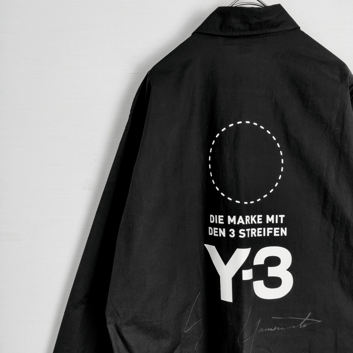 [ popular design ]Y-3wa chair Lee * back Logo attaching long shirt BLACK black black XS(L corresponding ) beautiful goods long height double Logo Yohji Yamamoto