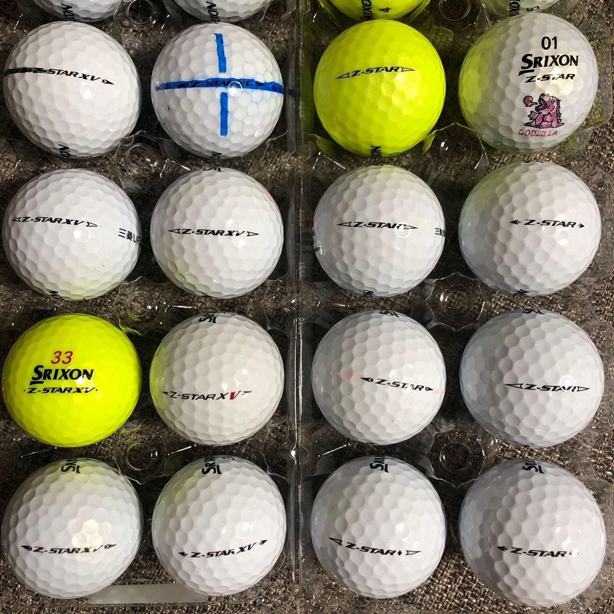 スリクソン ゴルフボール Z-STAR 10個、XV 10個 美品 合計20個 SRIXON ロストボール Z-STAR XV