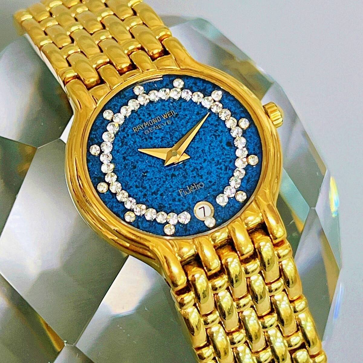 レイモンド ウィル フィデリオ 4702 クォーツ デイト 石付き レディース腕時計 の画像1