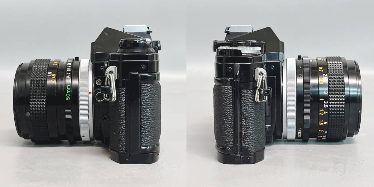 キャノン AE-1 フィルム一眼レフカメラ ブラックボディ フィルター付き（CANON FD 50㎜ 1：1.4 SSC）_画像3