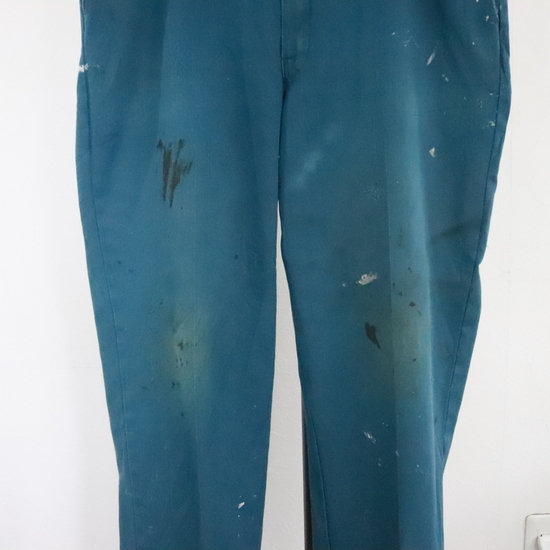 H446 80sビンテージ Dickies ディッキーズ ワークパンツ USA製■1980年代製 表記40インチ ブルー アメカジ 古着 古着卸 激安 希少 検 90s _画像6