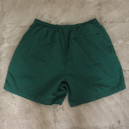 I416 90s Vintage Eddie Bauer EBTEK nylon shorts #1990 period made inscription XL size green American Casual short pants old clothes .80s