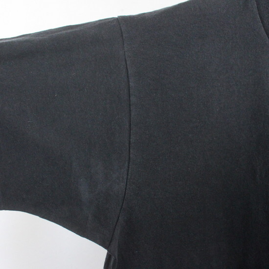 I432 90sビンテージ 半袖Tシャツ■1990年代製 表記XLサイズ ブラック 黒 ポケットT 無地 シングルステッチ 古着 アメカジ ストリート 80sの画像5