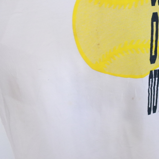 S420 90sビンテージ ATTITUDE 半袖プリントTシャツ USA製■1990年代製 表記Lサイズ ホワイト 白 メッセージ シングル アメカジ ストリート_画像10