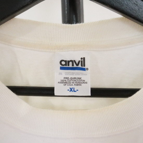 L568 2000年代製 anvil アンビル 半袖Tシャツ■00s 表記XLサイズ 古着 アメカジ ストリート 古着卸 激安 アニマル 蛍光カラー 発泡プリント_画像3