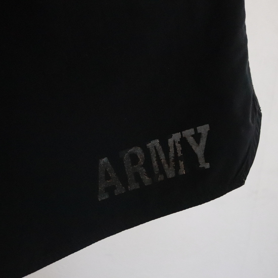 L575 2000 годы производства тренировка шорты U.S.ARMY милитари #00s надпись L размер черный б/у одежда American Casual Street б/у одежда . супер-скидка нейлон 