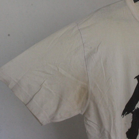S521 2000年代製 侍 SAMURAI 染み込み プリントTシャツ■00s 表記2XLサイズ 白 ホワイト アメカジ アート アンティーク 古着卸 激安 Y2K_画像7