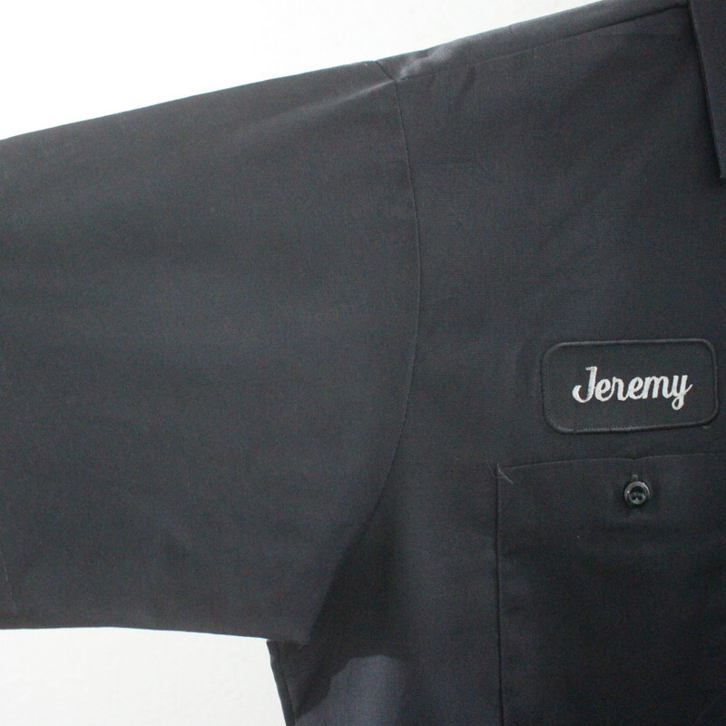 e362 2000年代製 CINTAS 半袖ワークシャツ■00s 表記Lサイズ ブラック 黒 ワッペン アメカジ ストリート 古着 古着卸 激安 希少 90s 80s_画像5