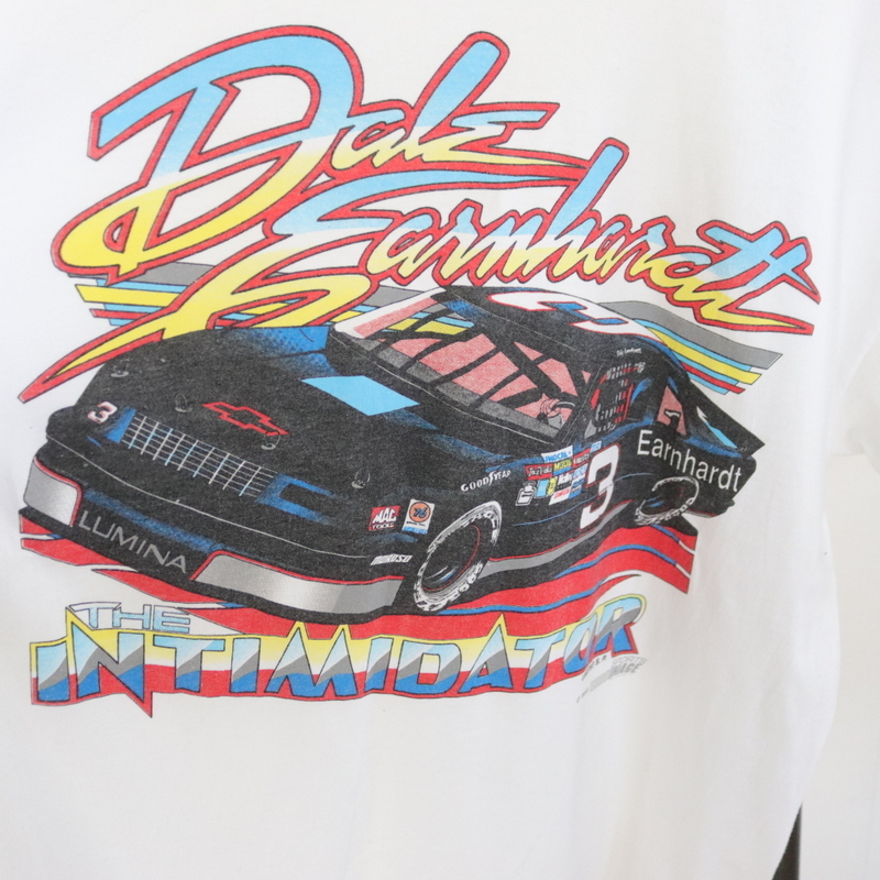 W337 90sビンテージ DESIGNEA レーシングTシャツ USA製■1990年代製 表記XLサイズ 白 ホワイト デイルJr. アメカジ ストリート 古着 古着卸の画像6