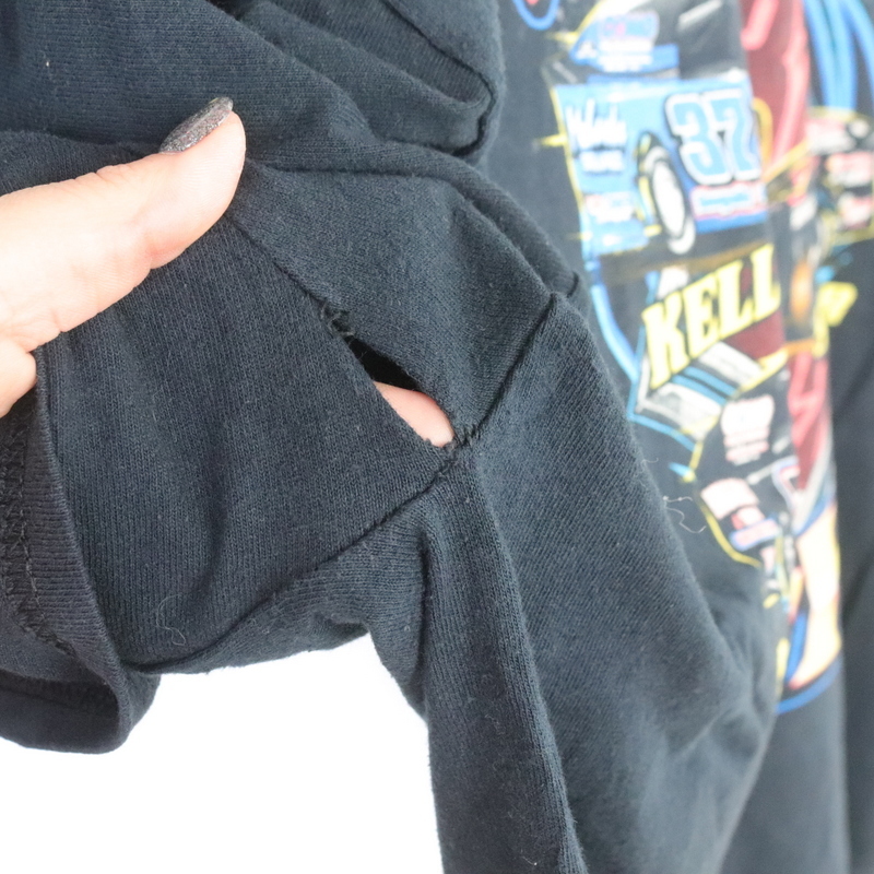 W298 2000年代製 GILDAN ギルダン 半袖レーシングプリントTシャツ■00s 表記3XLサイズ TEAM ESTEY 黒 ブラック アメカジ ストリート 激安の画像5