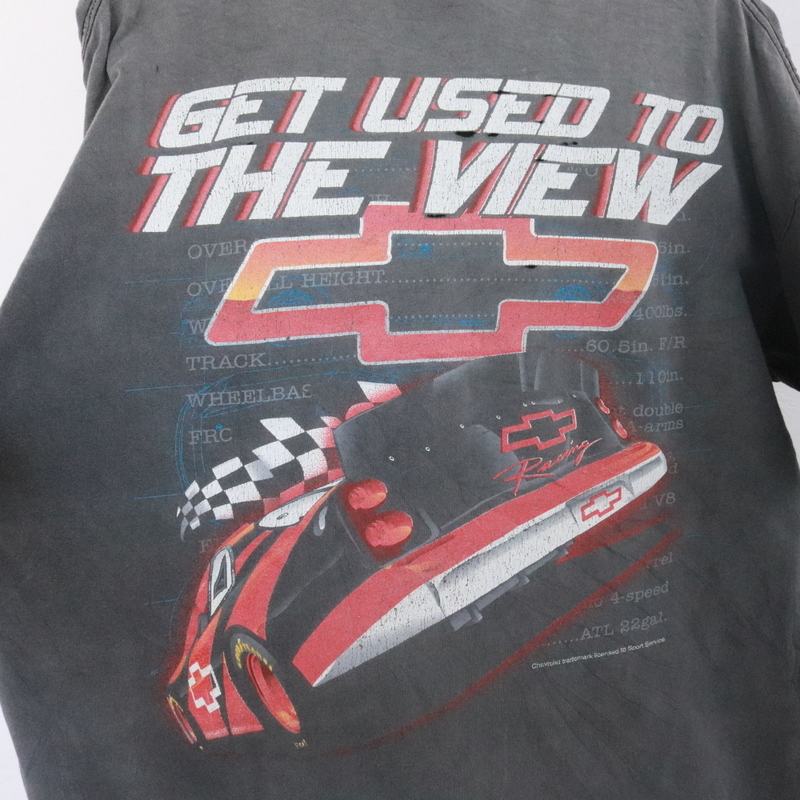 R468 90sビンテージ AllSport レーシングTシャツ■1990年代製 表記XLサイズ 黒 ブラック シボレー アメカジ ストリート 古着 古着卸 激安_画像5