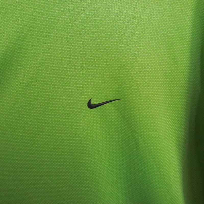 P405 2000年代製 NIKE ナイキ 半袖メッシュTシャツ■00s 表記Lサイズ グリーン 緑 アメカジ ストリート Y2K 古着 古着卸 オールド 激安 90s_画像5