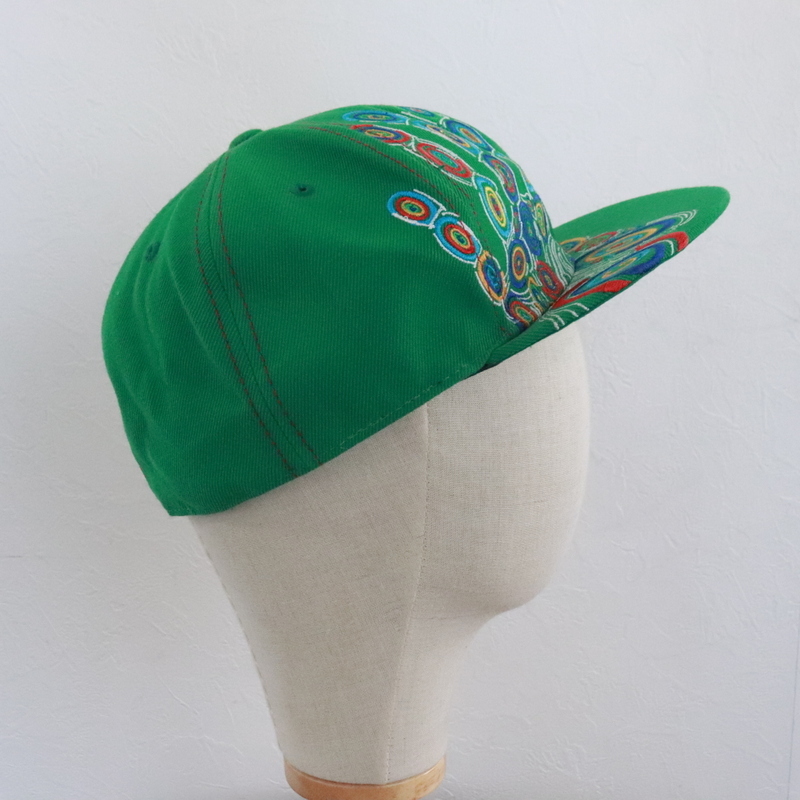 CAP2 2000年代製 COOGI クージー ベースボールキャップ■00s 表記71／4サイズ グリーン 刺繍 HIPHOP BBOY ハット 帽子 hat 古着 ストリート_画像2