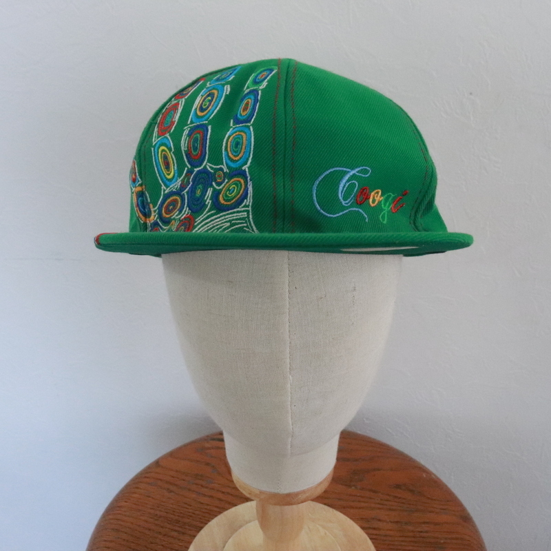 CAP2 2000年代製 COOGI クージー ベースボールキャップ■00s 表記71／4サイズ グリーン 刺繍 HIPHOP BBOY ハット 帽子 hat 古着 ストリート_画像1